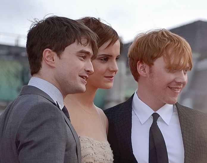 Daniel Radcliffe, Emma Watson & Rupert Grint (left to right) at the world premiere of Harry Potter & The Deathly Hallows Part 2 in London, England